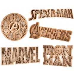 Drewniane dekoracje ścienne Marvel – Spider-Man, Avengers, Iron Man