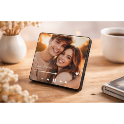 Personalizowany Magnes na lodówkę ze zdjęciem i ulubioną muzyką