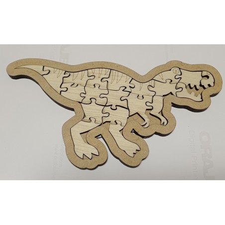 Dinozaur Tyranozaur T-rex puzzle dino-puzzle kolorowanka dla dzieci warsztaty kreatywne