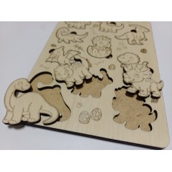 copy of Dinozaur Tyranozaur T-rex puzzle dino-puzzle kolorowanka dla dzieci warsztaty kreatywne