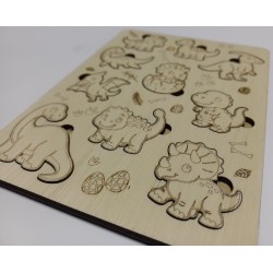 Dinozaury puzzle dino-puzzle kolorowanka dla dzieci warsztaty kreatywne