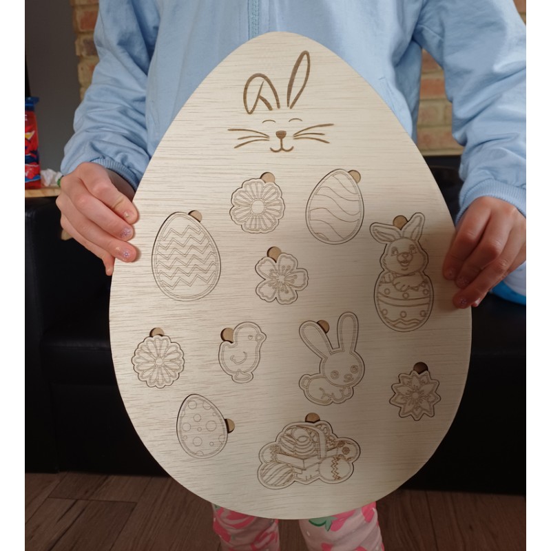Puzzle jajko wielkanocne do kolorowania i ozdabiania