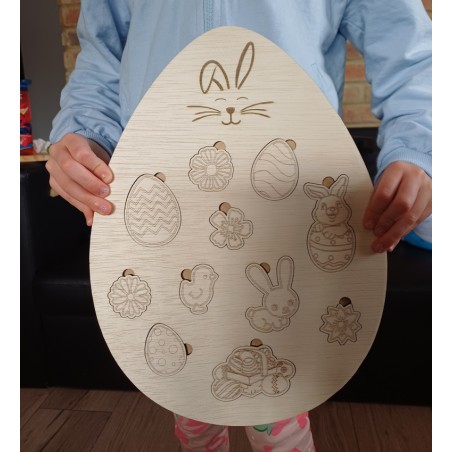 Puzzle jajko wielkanocne do kolorowania i ozdabiania