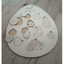 Puzzle jajko wielkanocne do kolorowania i ozdabiania