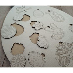 Puzzle jajko wielkanocne do kolorowania i ozdabiania