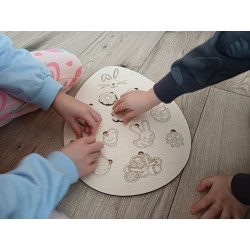 Puzzle jajko wielkanocne do kolorowania i ozdabiania